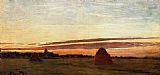 Grainstacks at Chailly at Sunrise by Claude Monet